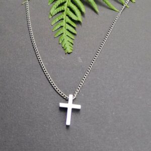 Small 3D Cross Necklace