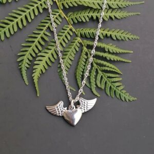 Angel wing heart Necklace