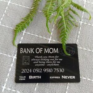 Aluminum engraved credit card