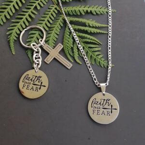 Faith Over Fear Necklace set