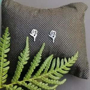 Rose stud earrings