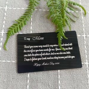 Aluminum engraved credit card