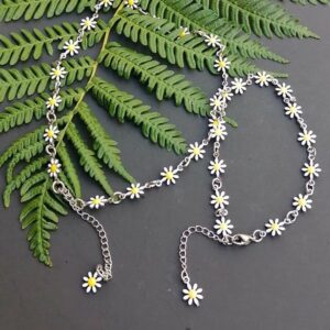 Daisy Bracelet and Anklet Set