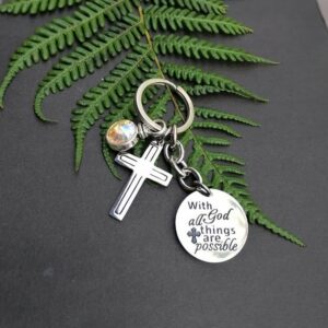 With God- Keychain