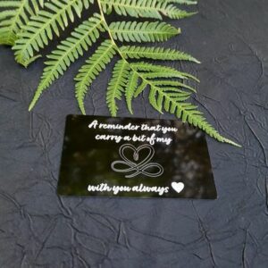 Aluminum engraved credit card