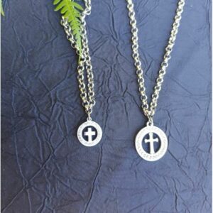 Zirconia Cross Necklace and Bracelet Set