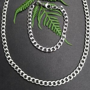 Cuban 6mm Necklace and Bracelet Set