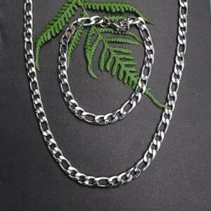Figaro 6mm Necklace and Bracelet Set