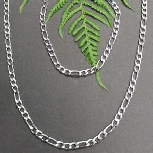 4mm Figaro Necklace and Bracelet