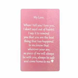 Pink Aluminum engraved credit card