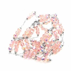 Pink Crystal Beaded Chain