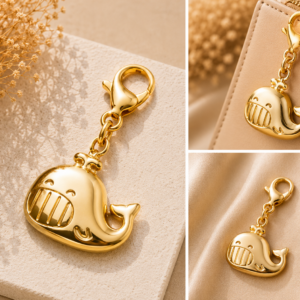 Whale Gold Charm