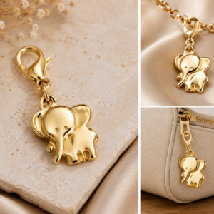 Baby Elephant Gold Charm