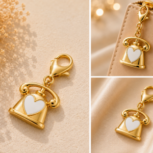 Old Telephone Gold Charm