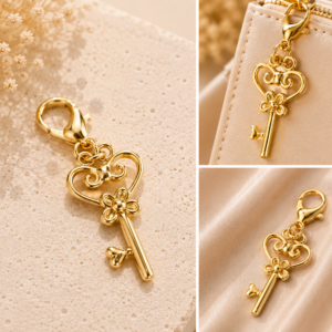 Key Gold Charm